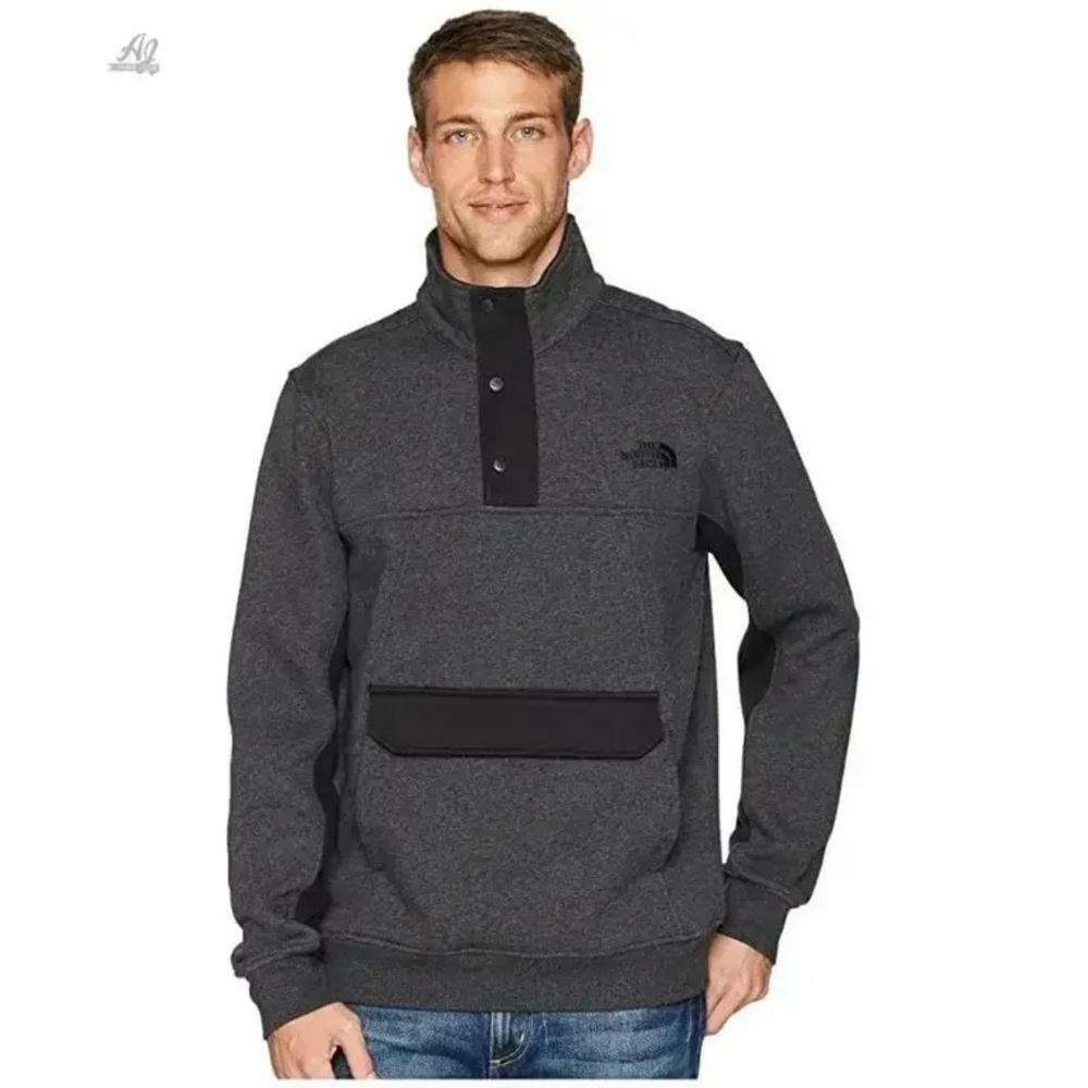 The North Face Mens Jacket Alphabet City 1/4 Snap Fleece Pullover Sweatshirt